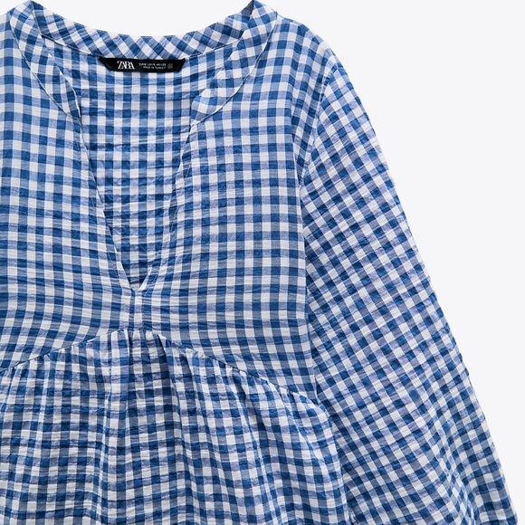 Zara Gingham Mini Dress - Picture 4 of 5